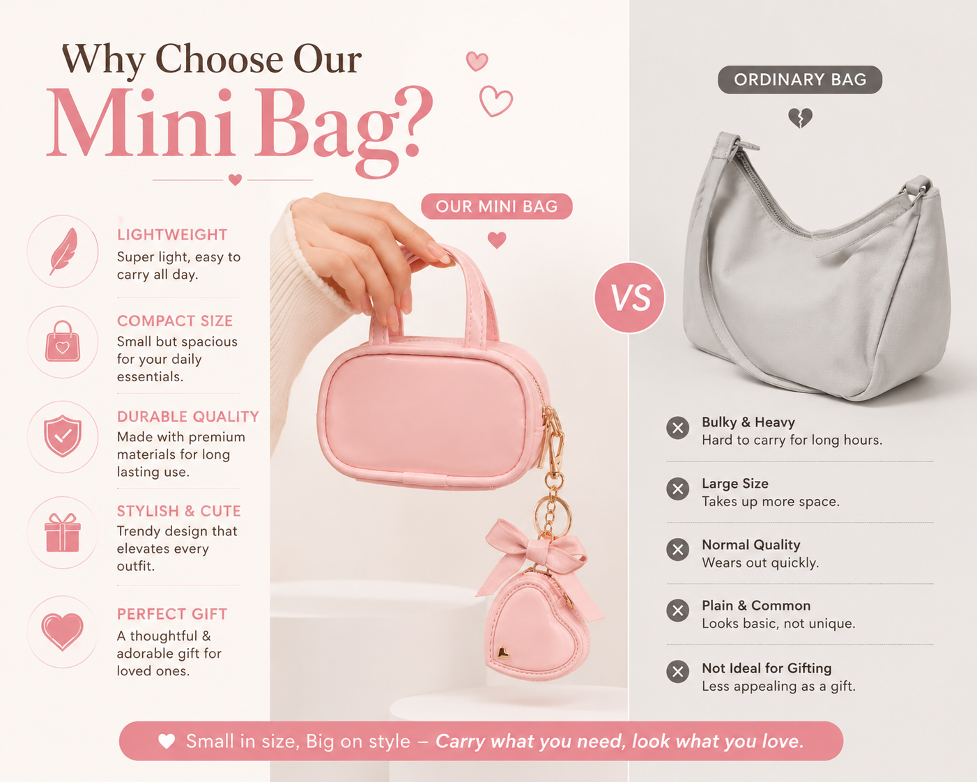🌸 Mini Charm Keychain Cosmetic Bag 🎀✨