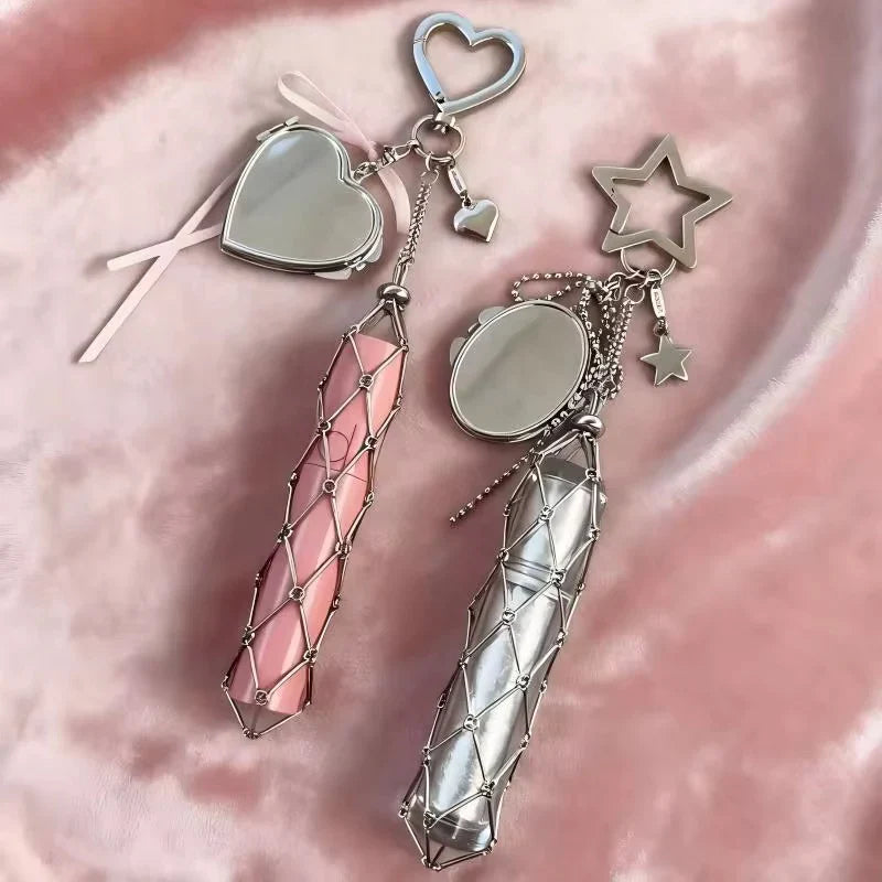 Soft Girlie Lipstick Holder Keychain