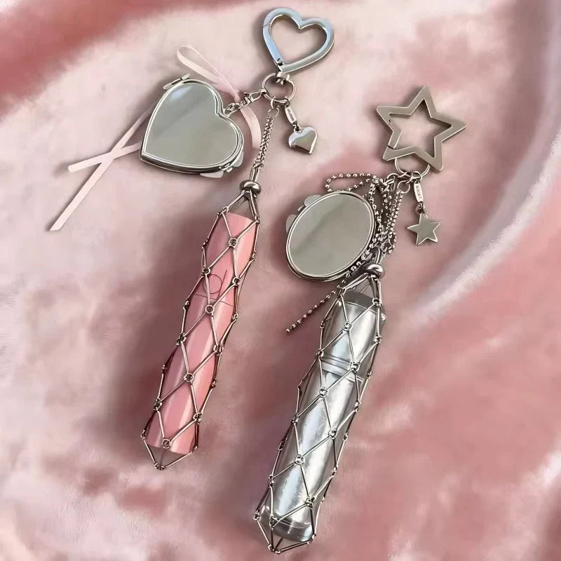 Soft Girlie Lipstick Holder Keychain