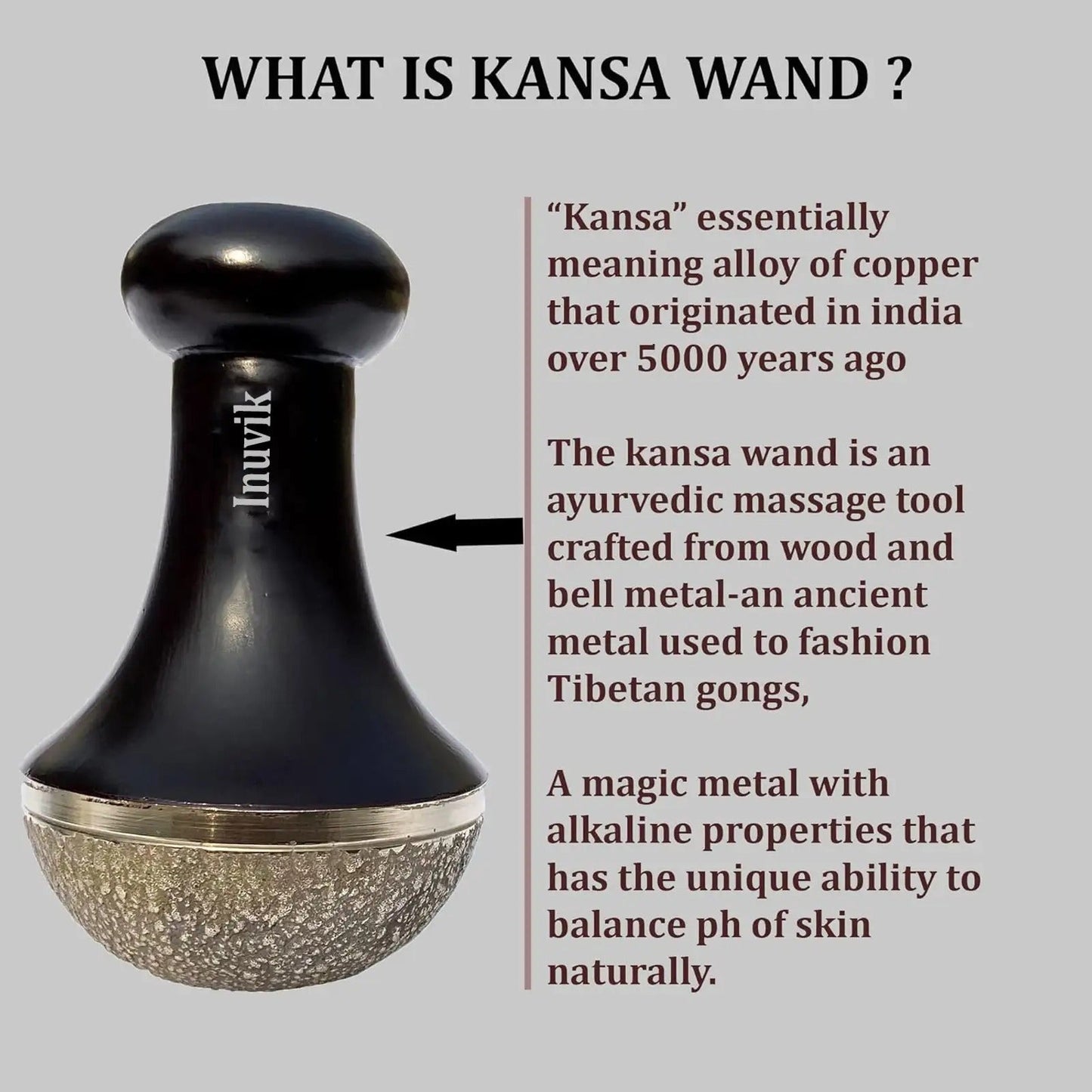 Kansa Wand for Face, Body & Foot Massage