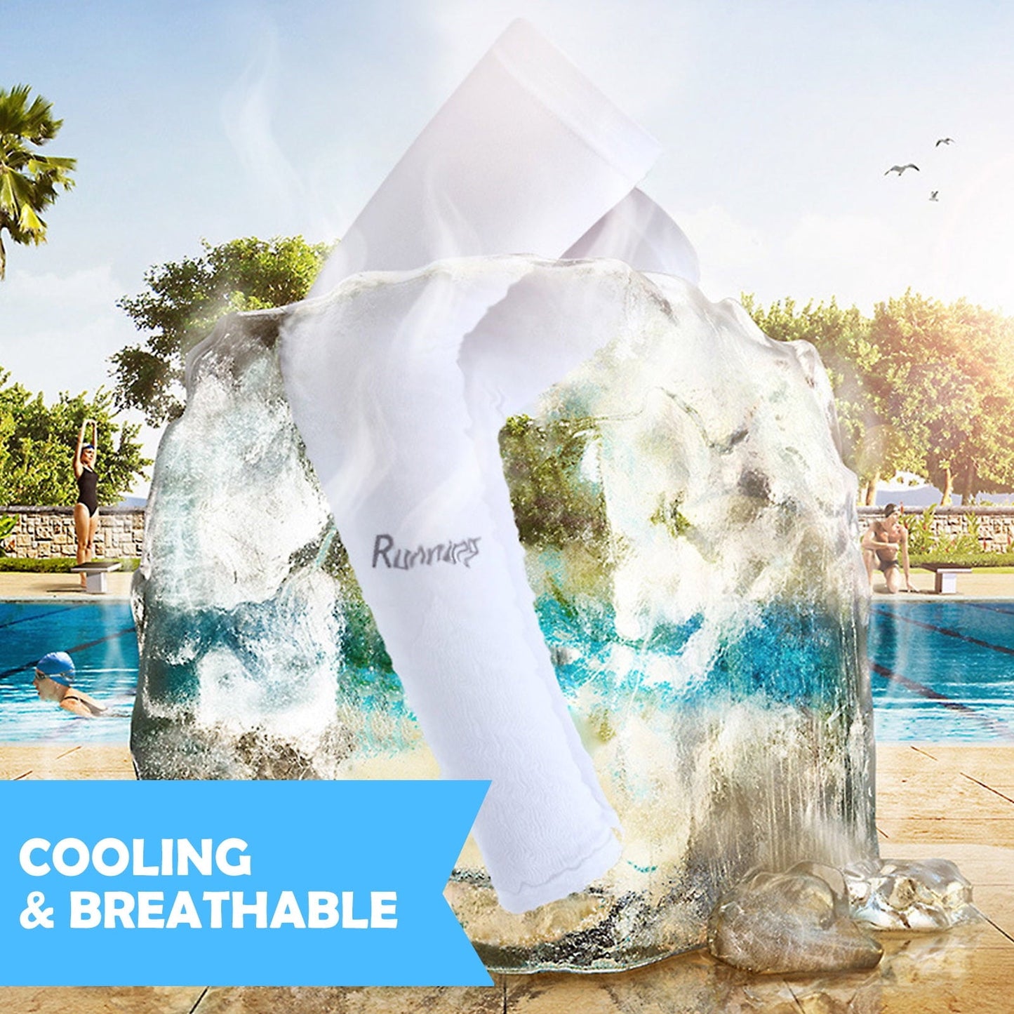 Sunscreen Arm Protection Sleeves Compression Ice Sleeve