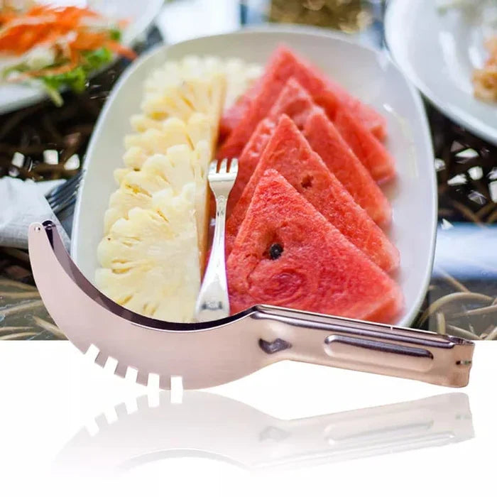 Viral 2-in-1 Stainless Steel Watermelon Slicer & Serving Tongs