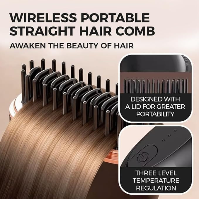 Wireless Portable Straight Hair Comb